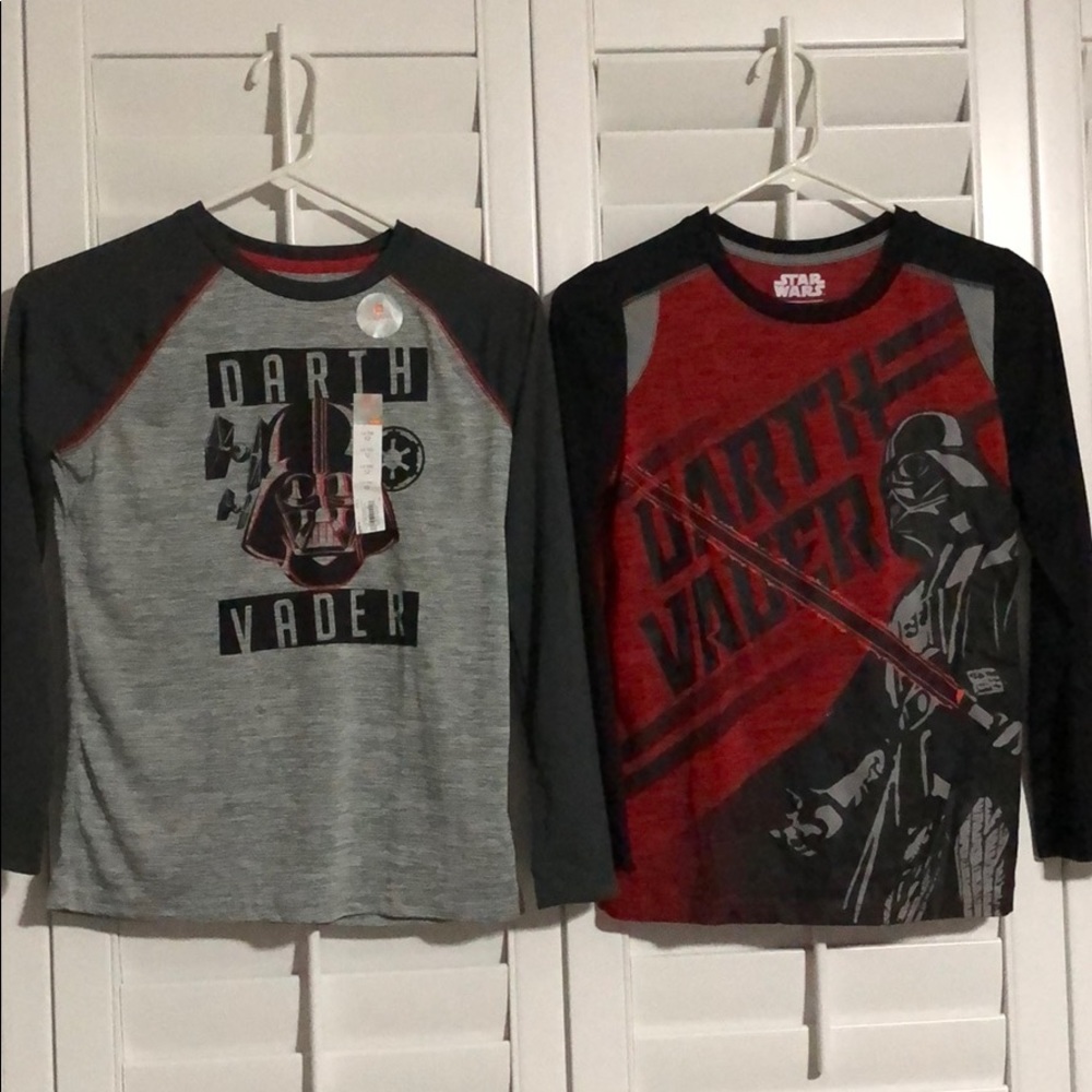 🆕Darth Vader Kids LS shirt bundle Size 12